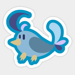 Cowlick Blue Bird Sticker